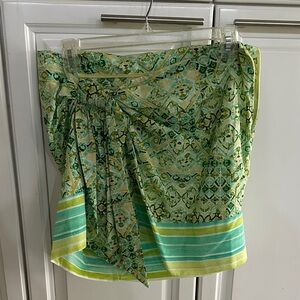 Zara Green Patterned Women's Skirt